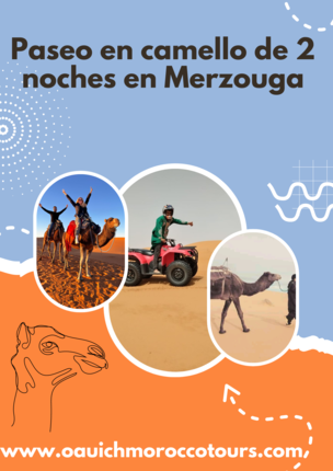 Paseo en camello de 2 noches en Merzouga