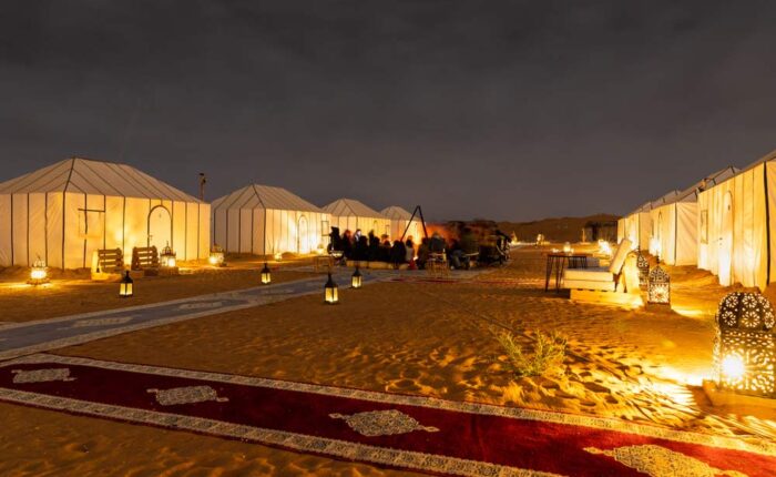 Campamento de lujo en el desierto de Merzouga